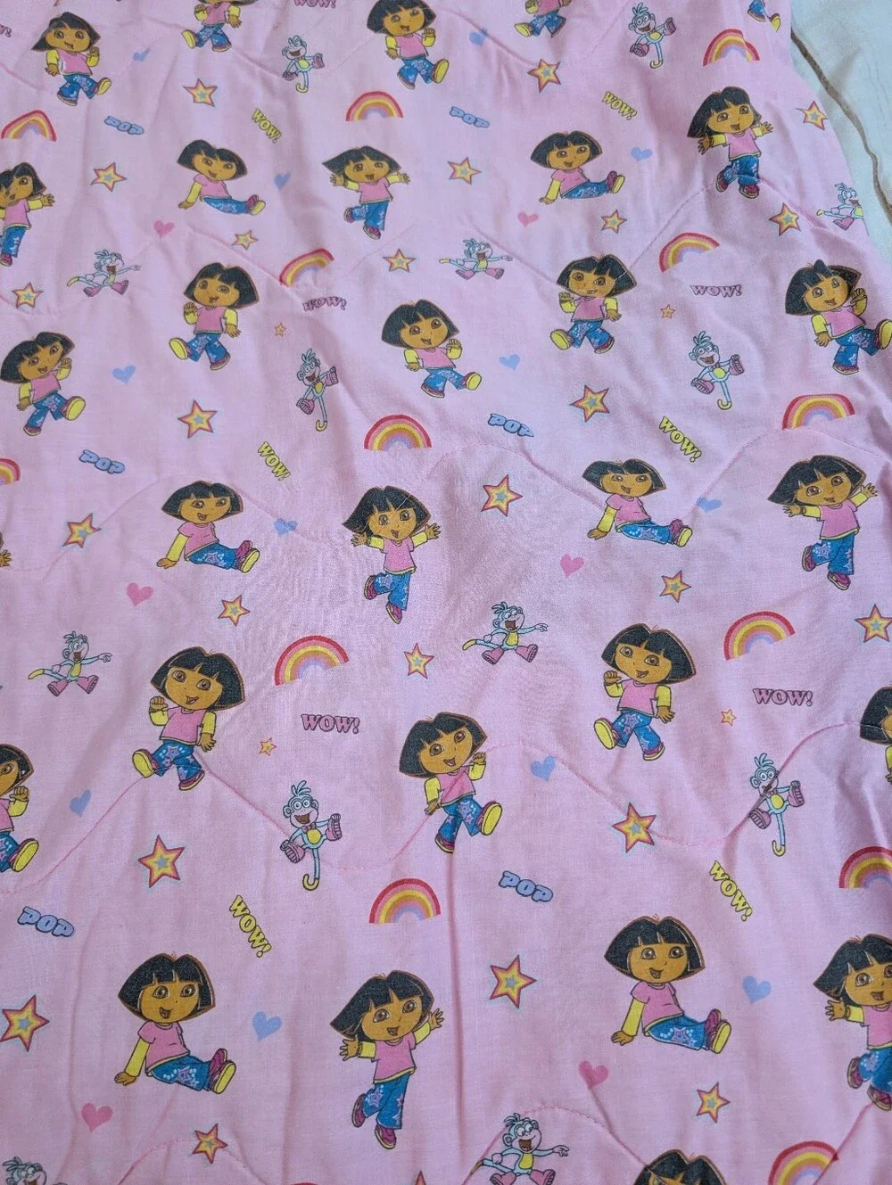 Vintage Dora The Explorer Toddler Quilt Blanket With Dora And Boots Y2K
